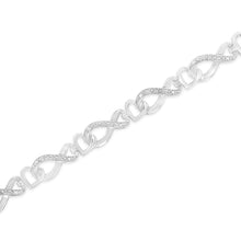.925 Sterling Silver 1/5 Cttw Diamond 7” Infinity Heart Tennis Bracelet (H-I Color, I2-I3 Clarity)-3