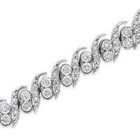 .925 Sterling Silver 2.0 Cttw Round-Cut Diamond 