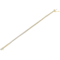 14K Yellow Gold Plated .925 Sterling Silver 3.0 Cttw Diamond Link Bracelet (K-L Color, I2-I3 Clarity) - 7.25