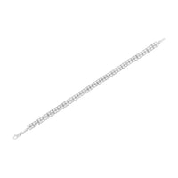 .925 Sterling Silver 1/10 Cttw Diamond Double-Link 7