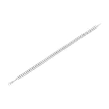 .925 Sterling Silver 1/10 Cttw Diamond Double-Link 7" Rolex Tennis Bracelet (I-J Color, I3 Clarity)-3