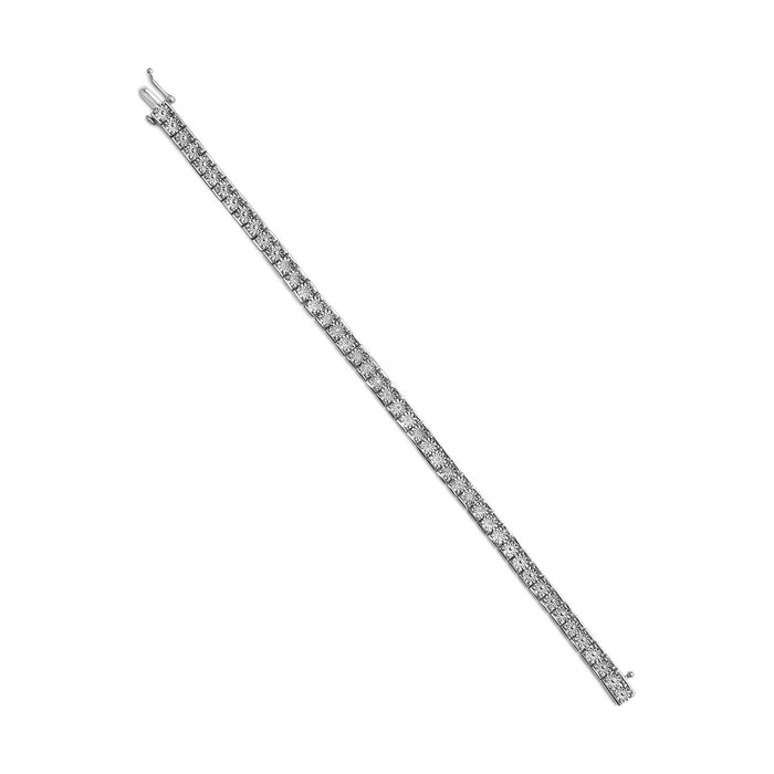 .925 Sterling Silver 1/10 Cttw Diamond 7.25