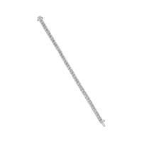 .925 Sterling Silver 1/4 Cttw Miracle Set Diamond and Bead Link 7.25