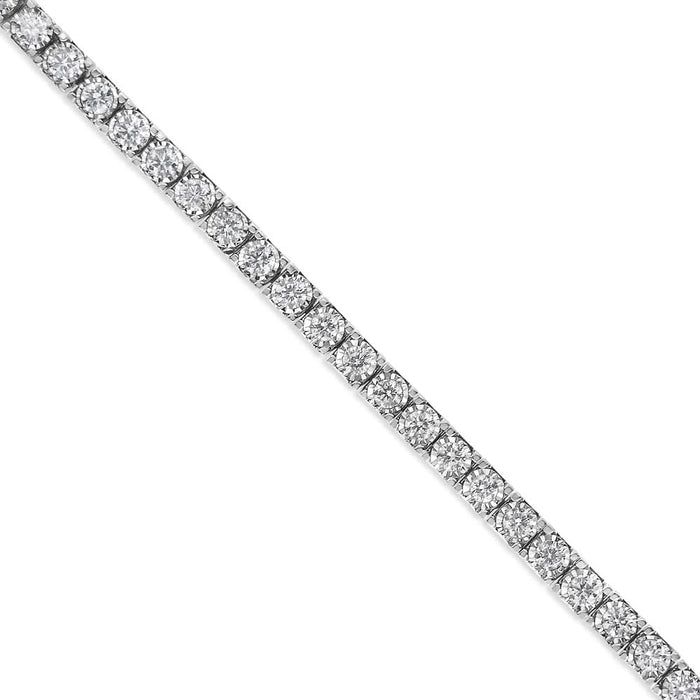 14K White Gold 2.0 Cttw Miracle Set Round-Cut Lab Grown Diamond Illusion 7