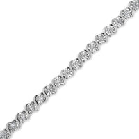 14K White Gold 1.00 Cttw Lab Grown Diamond Round Miracle Plate and 