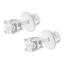 14K White Gold 1/2 Cttw Pie-Cut Diamond Solitaire Stud Earrings (H-I Color, SI1-SI2 Clarity)-3