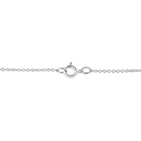 .925 Sterling Silver Pave-Set Diamond Accent Double Curve 18