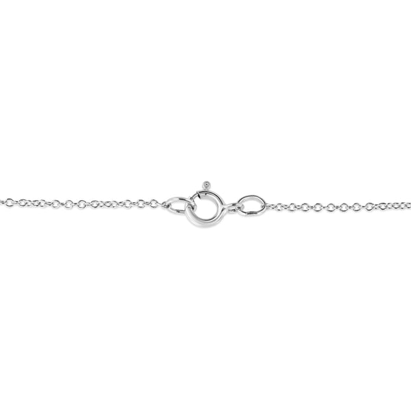 .925 Sterling Silver Pave-Set Diamond Accent Double Curve 18