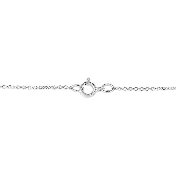 .925 Sterling Silver Pave-Set Diamond Accent Double Curve 18