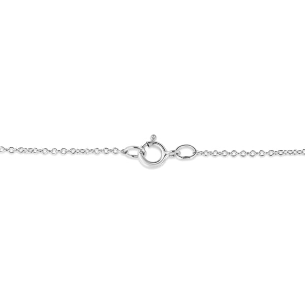 .925 Sterling Silver Prong-Set Diamond Accent Satin Finished Double Circle 18