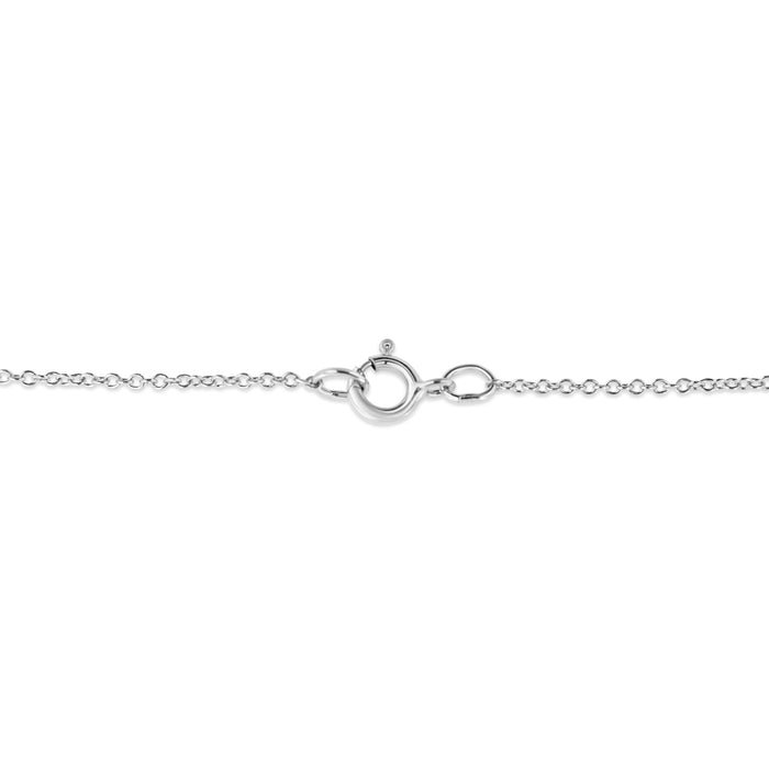 .925 Sterling Silver Prong-Set Diamond Accent Double Heart 18