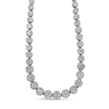 IGI Certified 14K Yellow Gold 14 3/4 cttw Pave Set Round-Cut Diamond Riviera Necklace (F-G Color, S2-I1 Clarity)-3