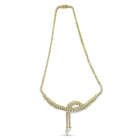 14k Yellow Gold 17.0 Cttw Diamond Double Row Lariat 18