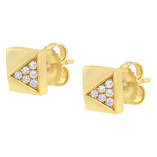 14K Yellow Gold 1/4 Cttw Diamond Pyramid Stud Earring (G-H Color, SI1-SI2 Clarity)-3
