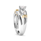 14K Yellow and White Gold 1/3 Cttw Marquise Diamond Cocktail Engagement Ring Set (H-I Color, SI1-SI2 Clarity)-3 thumbnail 4