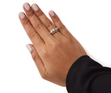 14K Yellow and White Gold 1/3 Cttw Marquise Diamond Cocktail Engagement Ring Set (H-I Color, SI1-SI2 Clarity)-2 thumbnail 3
