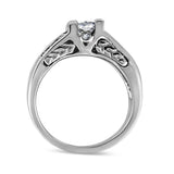 14K White Gold 1 1/4 Cttw Princess Cut Diamond Channel Set Engagement Ring (H-I Color, SI1-SI2 Clarity)-4 thumbnail 5