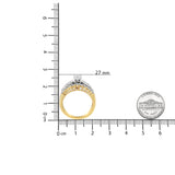 14K Yellow and White Gold 1 1/2 Cttw Round and Princess-Cut Diamond Band Ring (H-I Color, SI2-I Clarity)-4 thumbnail 5