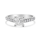 14K White Gold 1 1/5 Cttw 4-Prong Set Princess Diamond Classic Engagement Ring-3 thumbnail 4