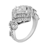 14KT White Gold Diamond Composite Ring (1 cttw, H-I Color, I1-I2 Clarity)-4 thumbnail 5
