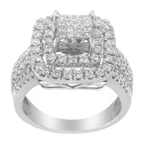 14KT White Gold Diamond Cocktail Ring (1 1/2 cttw, H-I Color, SI2-I1 Clarity)-3 thumbnail 4