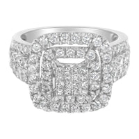 14KT White Gold Diamond Cocktail Ring (1 1/2 cttw, H-I Color, SI2-I1 Clarity)