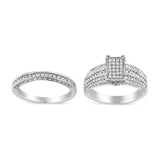 925 sterling silver ring with round diamond composite in prong setting thumbnail 1