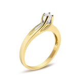 14K Yellow Gold 1/4 Cttw Princess Cut Diamond Engagement Ring-3 thumbnail 4