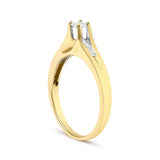 14K Yellow Gold 1/4 Cttw Princess Cut Diamond Engagement Ring-4 thumbnail 5