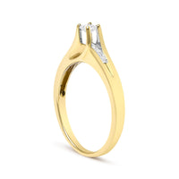 14K Yellow Gold 1/4 Cttw Princess Cut Diamond Engagement Ring