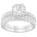 14K white gold ring with 1 round diamond stone