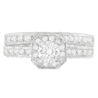 14K White Gold 1 ct. TDW Round Cut Diamond Ring (G-H, I1-I2)