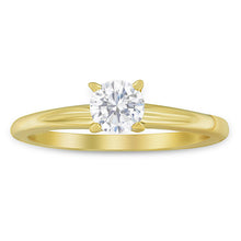 GIA Certified 14k Gold 1/2 Cttw Diamond Solitaire Engagement Ring (H Color, SI1 Clarity)-3