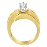 14KT Two-Toned Diamond Cocktail Ring (1 1/3 cttw, H-I Color, SI1-SI2 Clarity)-4 thumbnail 5