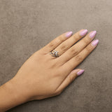 14K White Gold 3/8 Cttw Diamond Swirl Engagement Bridal Ring Set-2 thumbnail 3