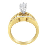 14KT Two-Toned Gold Diamond Cocktail Ring (1 cttw, H-I Color, SI1-SI2 Clarity)-1 thumbnail 2