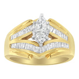 14KT Two-Toned Gold Diamond Cocktail Ring (1 cttw, H-I Color, SI1-SI2 Clarity)-3 thumbnail 4