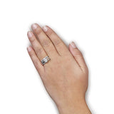 .925 Sterling Silver 1/2 Cttw Round and Baguette-Cut Diamond Engagement Bridal Set (I-J Color, I1-I2 Clarity)-2 thumbnail 3