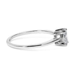 14K White Gold 1/2 Cttw Oval Lab Grown Diamond 4 Prong Solitaire Engagement Ring (F-G Color, VS2-SI1 Clarity)-1 thumbnail 2