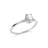 14K White Gold 1/2 Cttw Oval Lab Grown Diamond 4 Prong Solitaire Engagement Ring (F-G Color, VS2-SI1 Clarity)-3 thumbnail 4