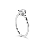 14K White Gold 1/2 Cttw Oval Lab Grown Diamond 4 Prong Solitaire Engagement Ring (F-G Color, VS2-SI1 Clarity)-4 thumbnail 5