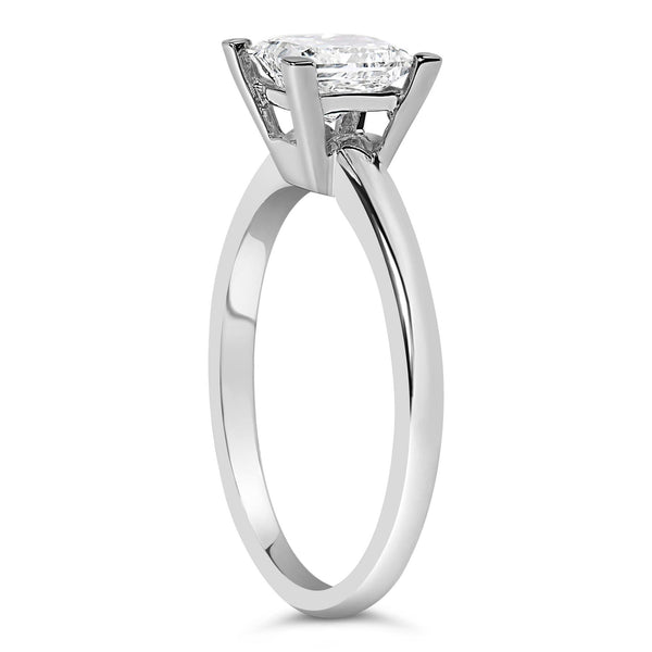 14K White Gold 1.0 Cttw Princess Lab-Grown Diamond Solitaire Engagement  Ring (F-G Color, VS1-VS2 Clarity)