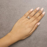.925 Sterling Silver 1/7 Cttw Diamond Halo Bypass Engagement Ring and Wedding Band Set (I-J Color, I3 Clarity)-2 thumbnail 3