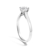 14K White Gold 7/8 Cttw Lab Grown Diamond Solitaire Cathedral Style Engagement Ring (F-G Color, VS1-VS2 Clarity)-4 thumbnail 5