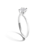14K White Gold 4/5 Cttw Round Lab Grown Diamond Bypass Solitaire Engagement Ring (F-G Color, VS1-VS2 Clarity)-4 thumbnail 5