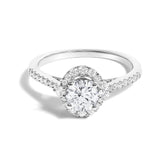 14K White Gold 1.00 Cttw Lab-Grown Diamond Oval Shaped Halo Engagement Ring (F-G Color, VS1-VS2 Clarity)-0 thumbnail 1