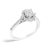 14K White Gold 1.00 Cttw Lab-Grown Diamond Oval Shaped Halo Engagement Ring (F-G Color, VS1-VS2 Clarity)-3 thumbnail 4
