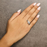 10K White Gold 1/10 Cttw Diamond Cluster Halo Promise Ring-2 thumbnail 3