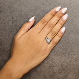 14K White Gold 3/8 Cttw Diamond Claddagh Heart Ring-2 thumbnail 3
