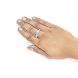 14K White Gold 3 1/5 Cttw Lab Grown Diamond Vintage Style Engagement Ring-2 thumbnail 3